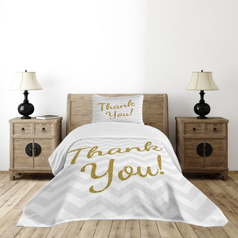 Golden Yellow Tone Glitz Bedspread Set