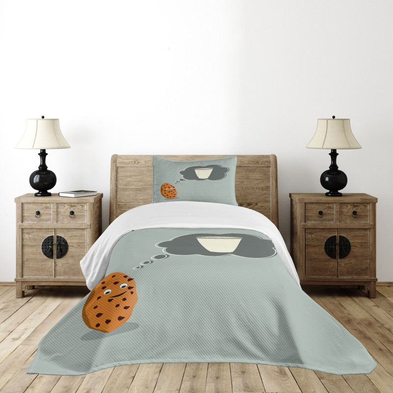 Cookie Dreaming of Milk Bedspread Set