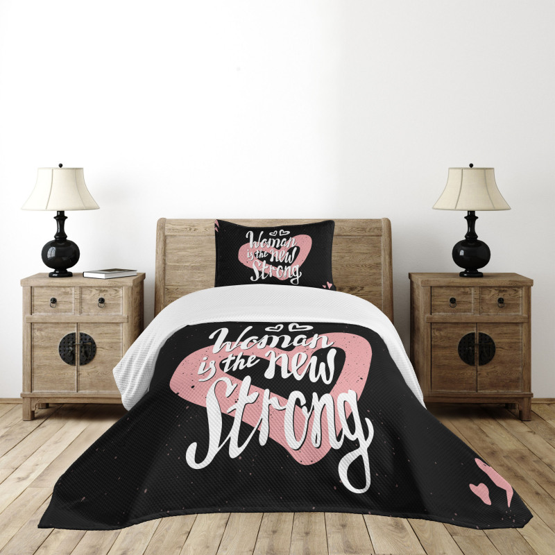 Woman is the New Strong Bedspread Set