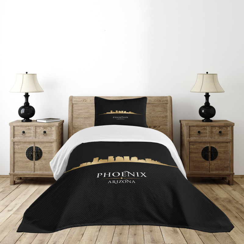 Skyscrapers and Buildings Bedspread Set