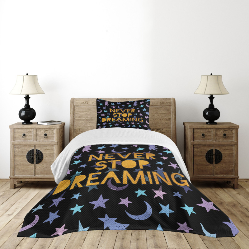 Never Stop Dreaming Stars Bedspread Set