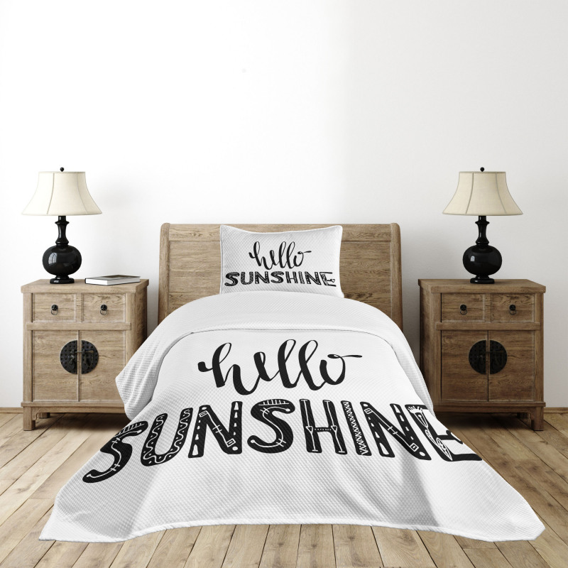 Warm Season Words Bedspread Set