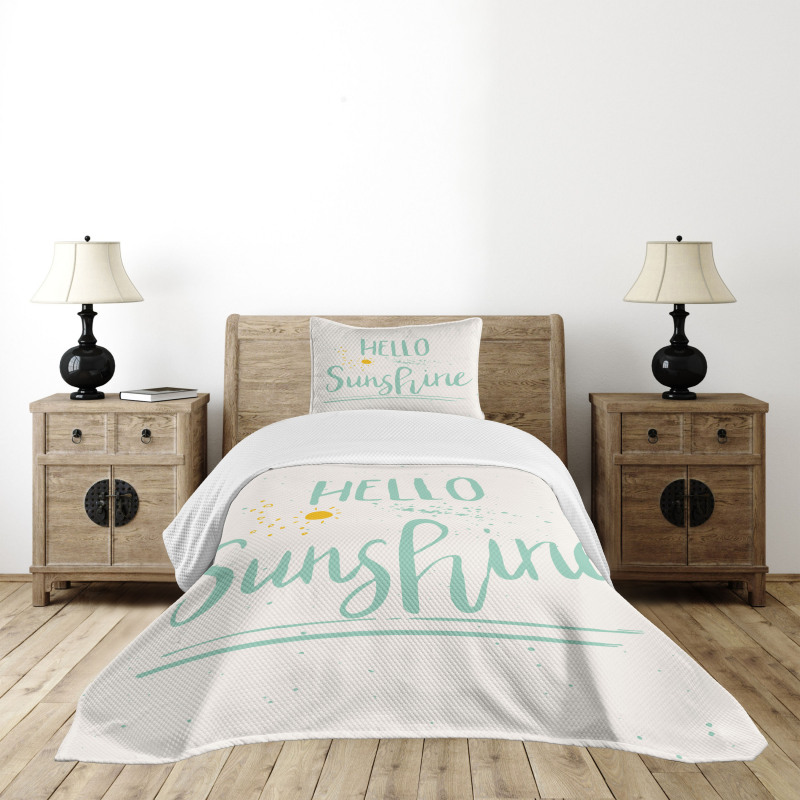 Calligraphic Summer Bedspread Set