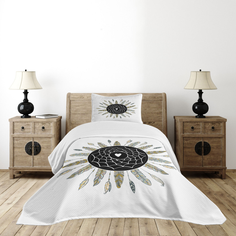 Dream Catcher with a Heart Bedspread Set