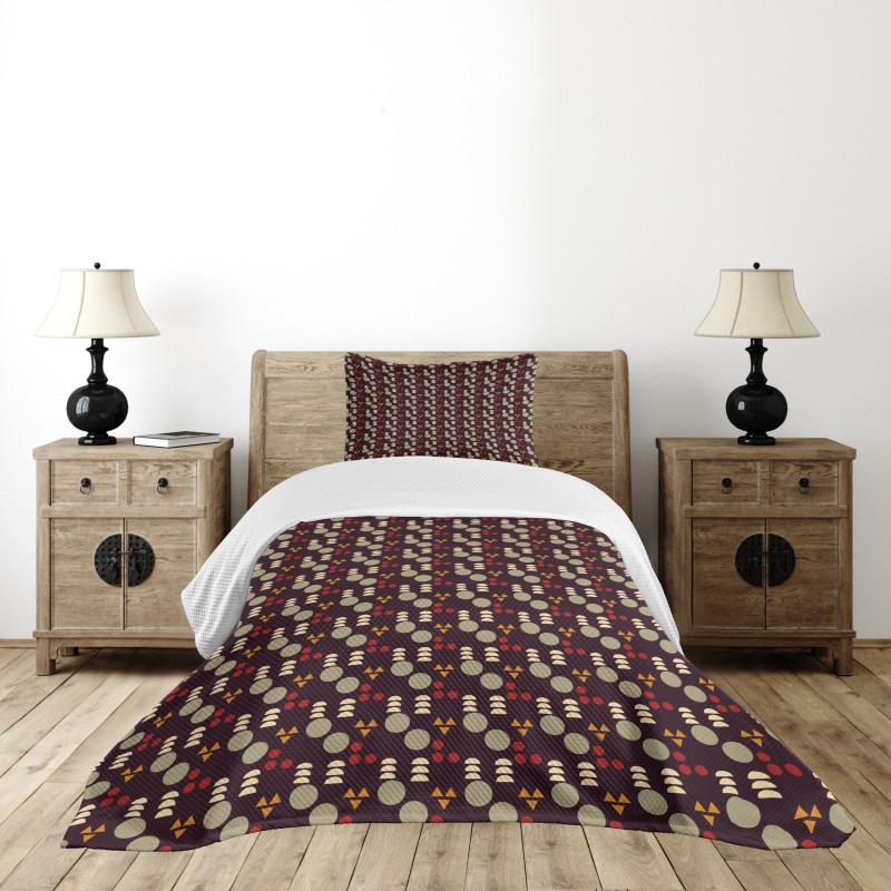 Funky Geometrical Shapes Bedspread Set