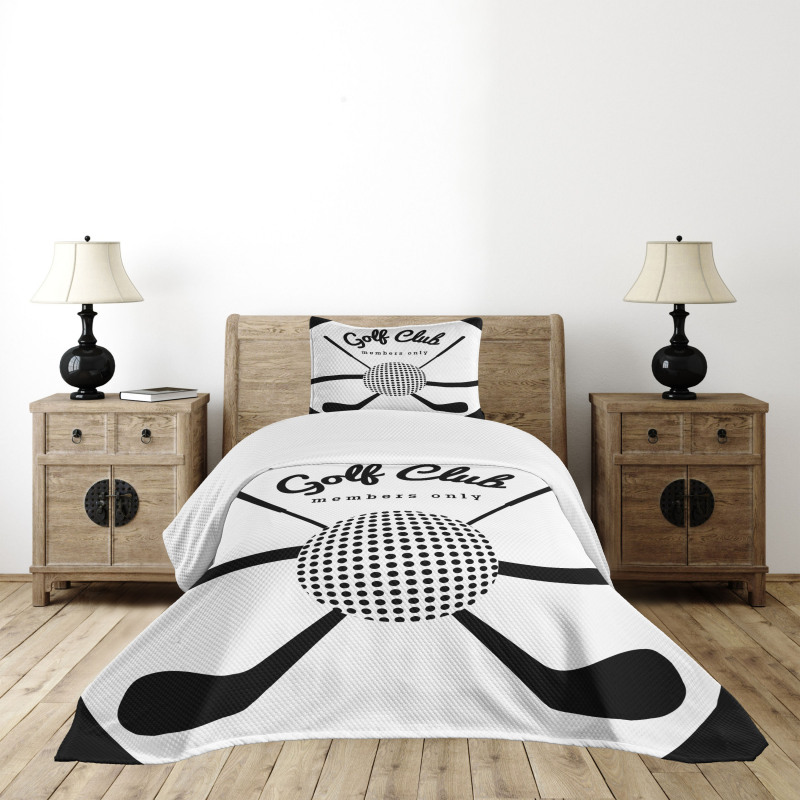 Golf Club Sign Members Only Bedspread Set