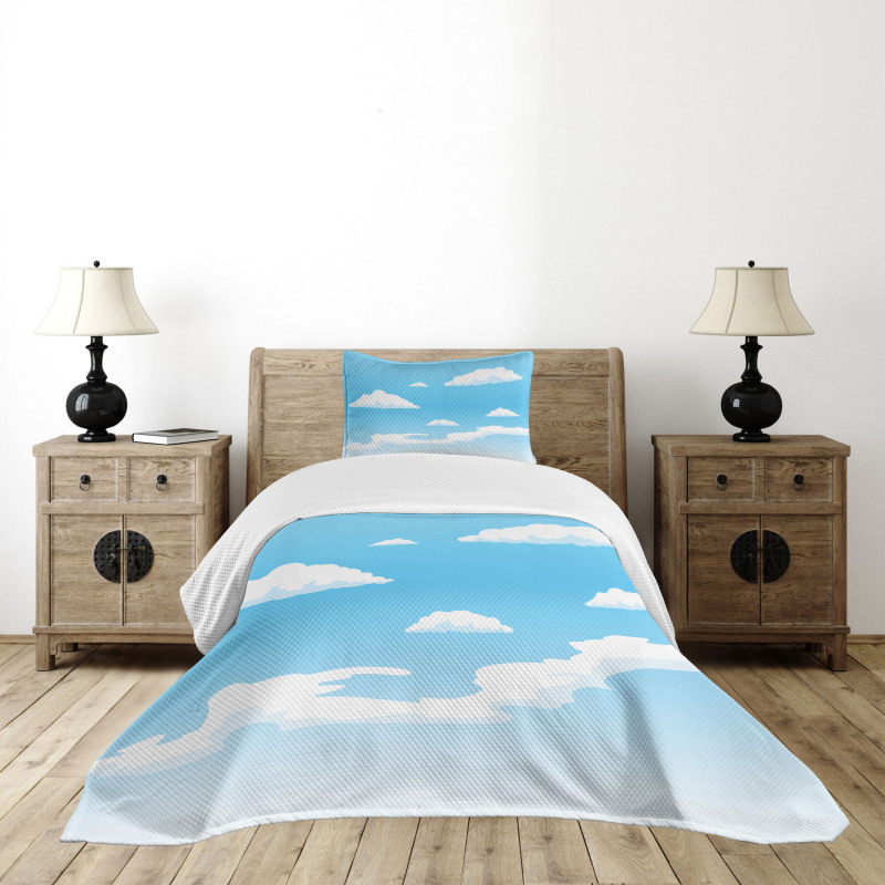 Summer Season Weather Pattern Bedspread Set