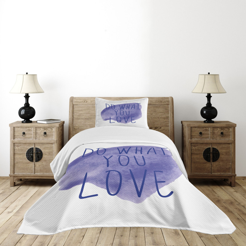 Watercolor Stain Abstract Bedspread Set