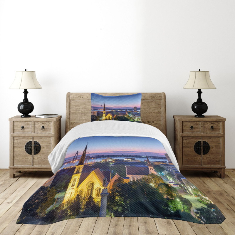 Famous Landmark Theme Bedspread Set