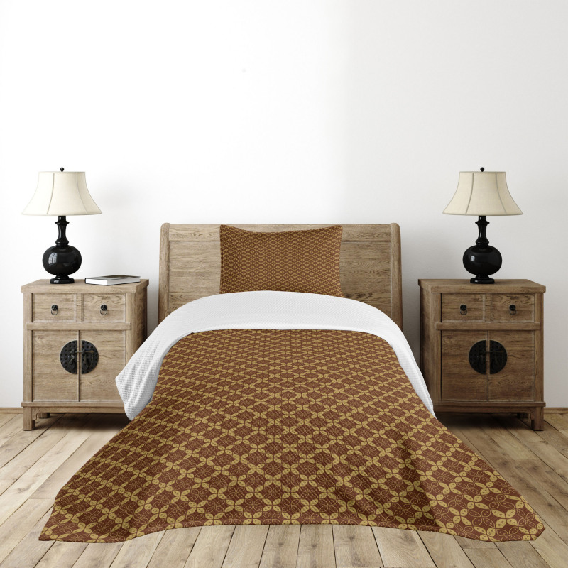 Kawung Simple Marquise Chain Bedspread Set