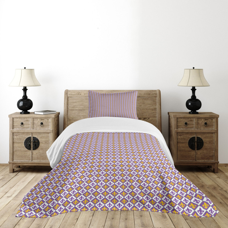 Rhombus Vivid Royal Bedspread Set