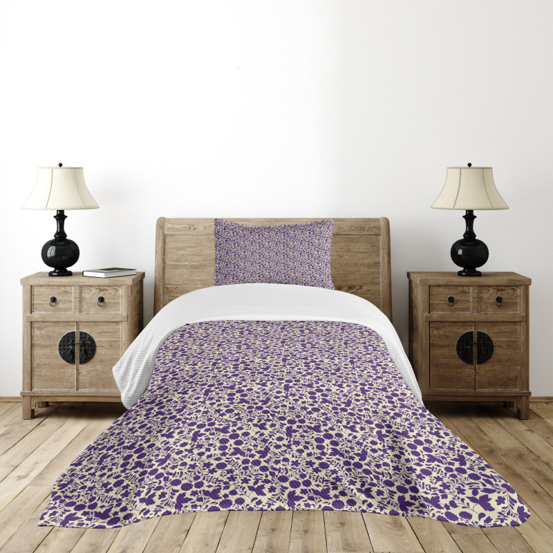 Raspberries Flowers Drops Bedspread Set