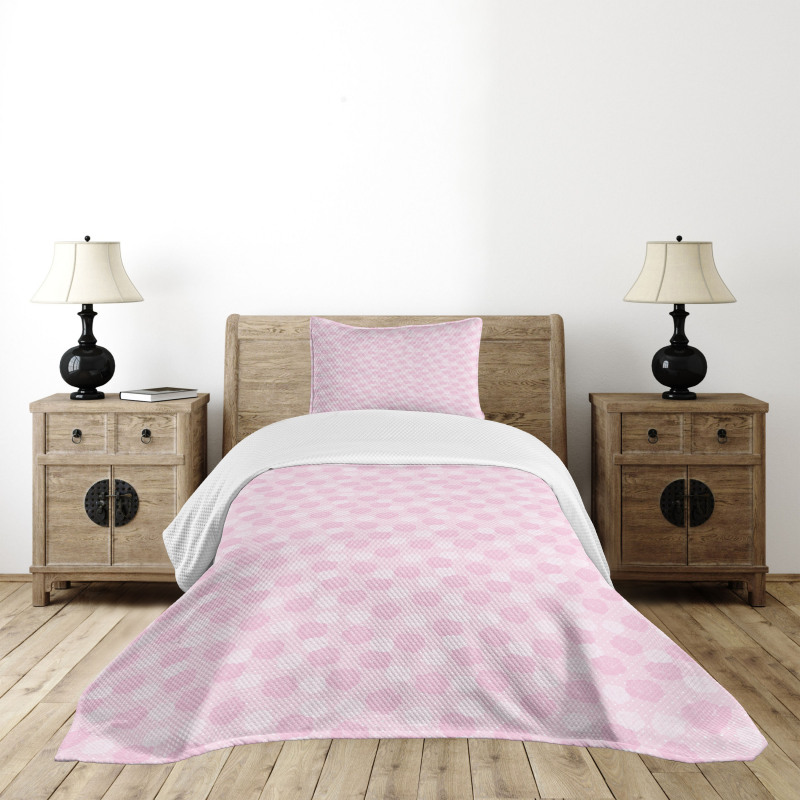 Floral and Speckled Bedspread Set