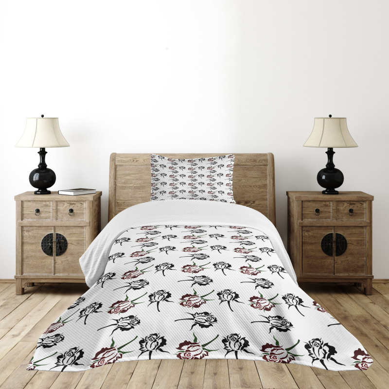 Romantic Flowers Bedspread Set