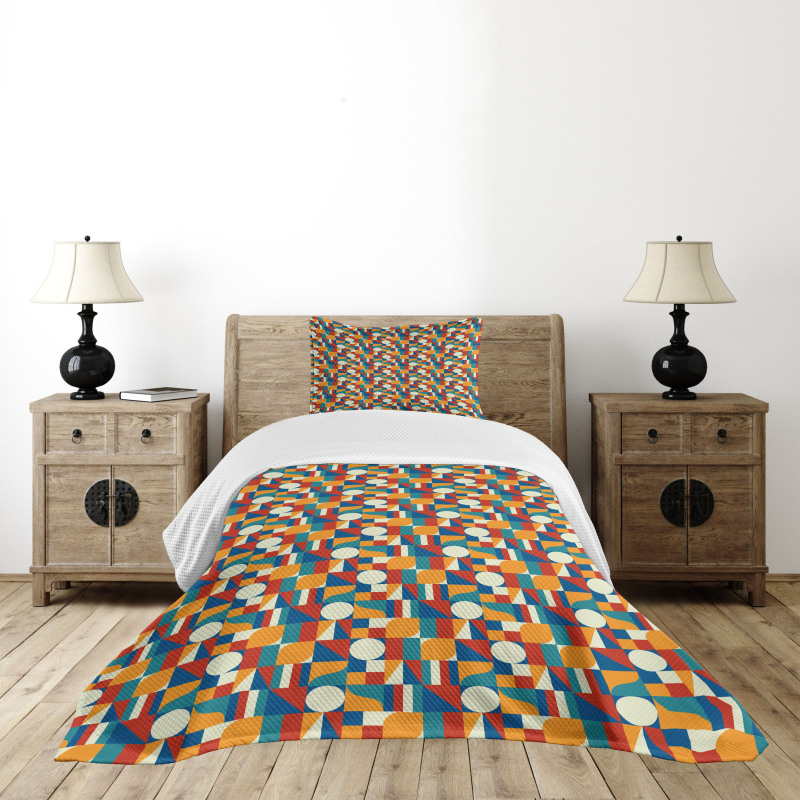 Geometric Modern Art Bedspread Set