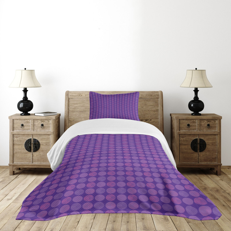 Polka Dots Modern Bedspread Set