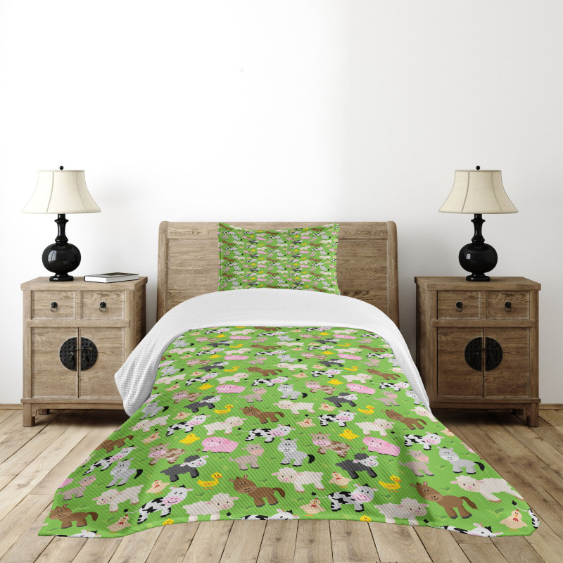 Creatures Cartoon Bedspread Set