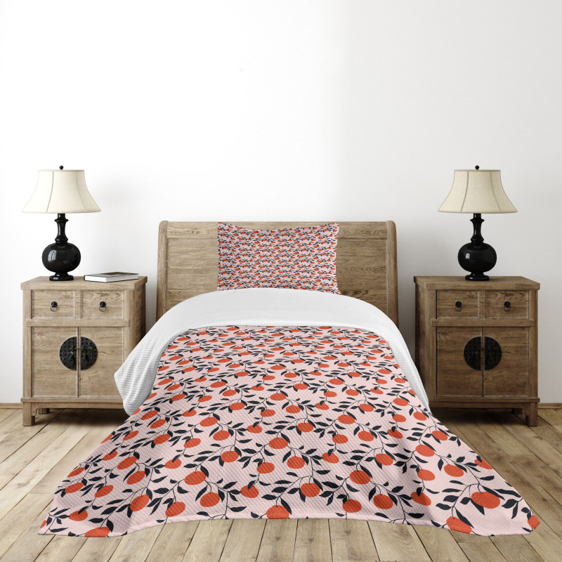 Mandarins on Branches Bedspread Set