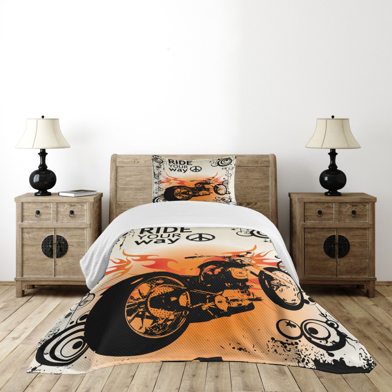 Freedom Theme Sign Bedspread Set