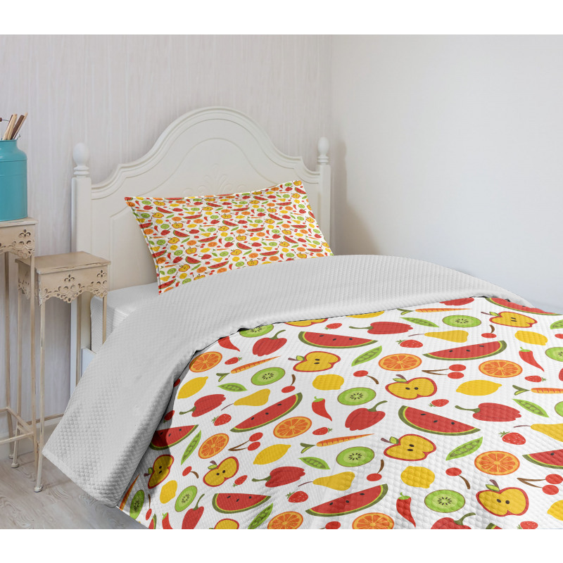 Delicious Pattern in Cartoon Bedspread Set