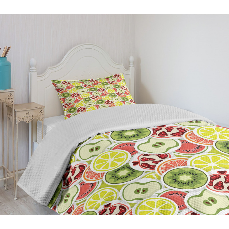 Modern Organic Food Rounds Bedspread Set