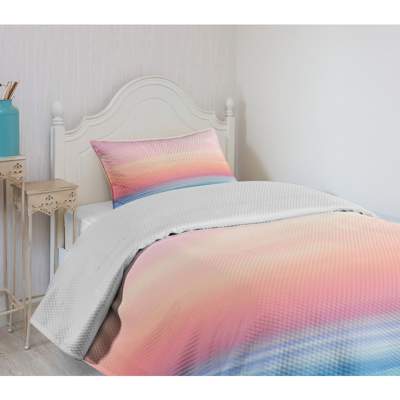 Ombre Sunset Calm Ocean View Bedspread Set