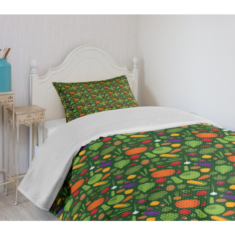 Organic Healthy Food Bedspread Set