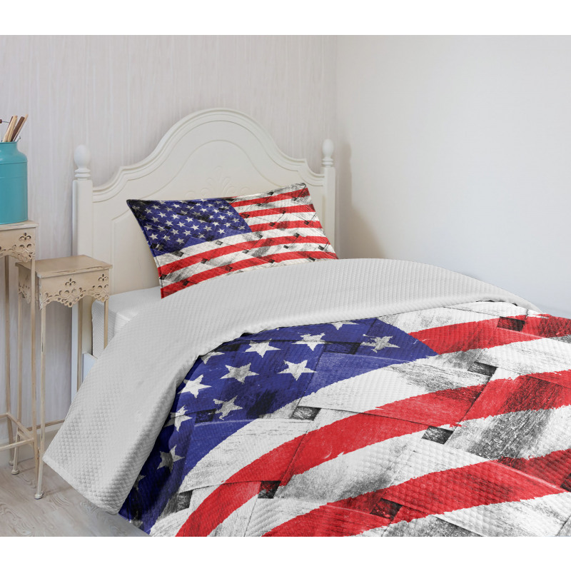 Fourth of July Day National Bedspread Set