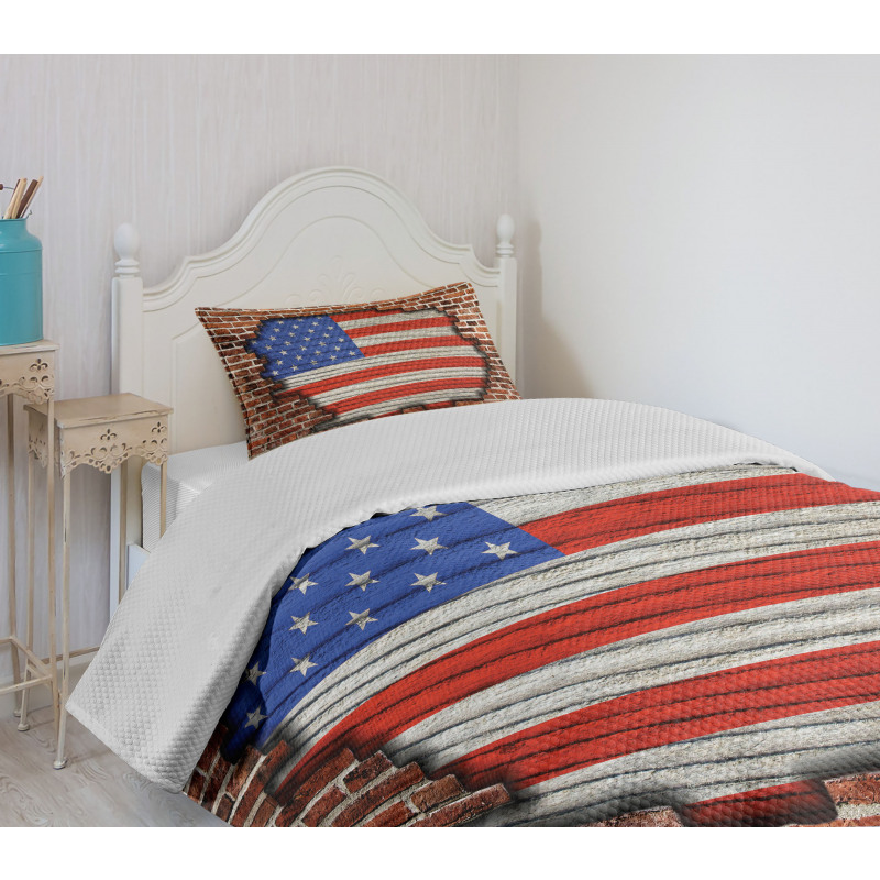 American National Flag Bedspread Set