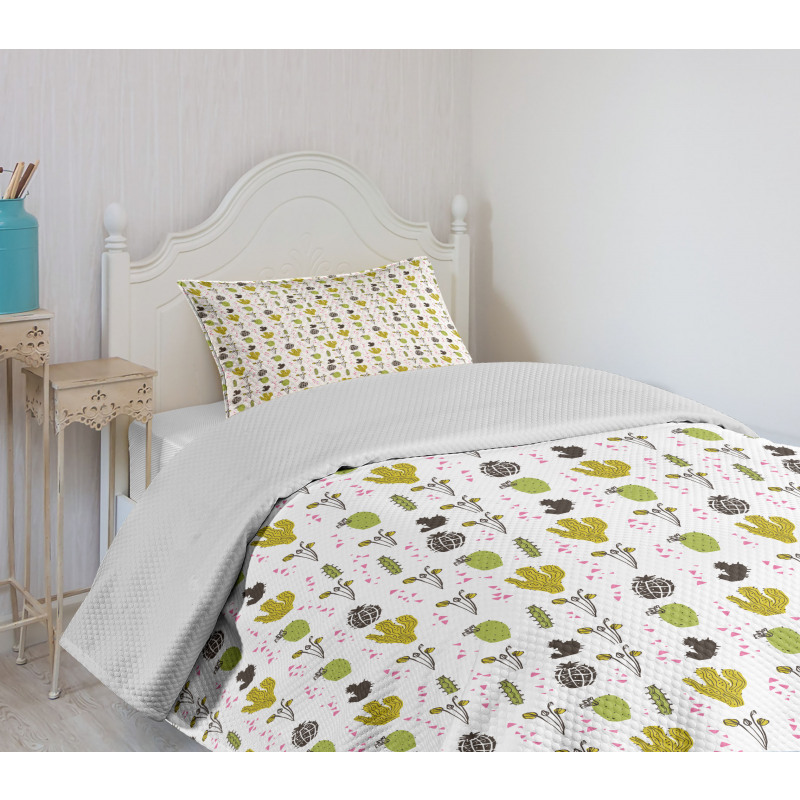 Botanical Little Triangles Bedspread Set