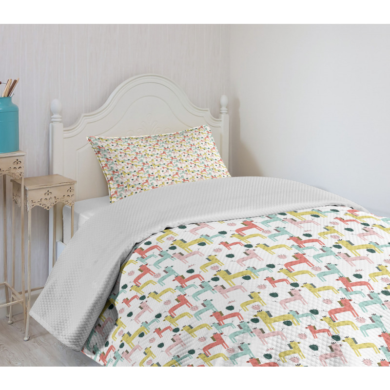 Abstract Animal Cactus Bedspread Set