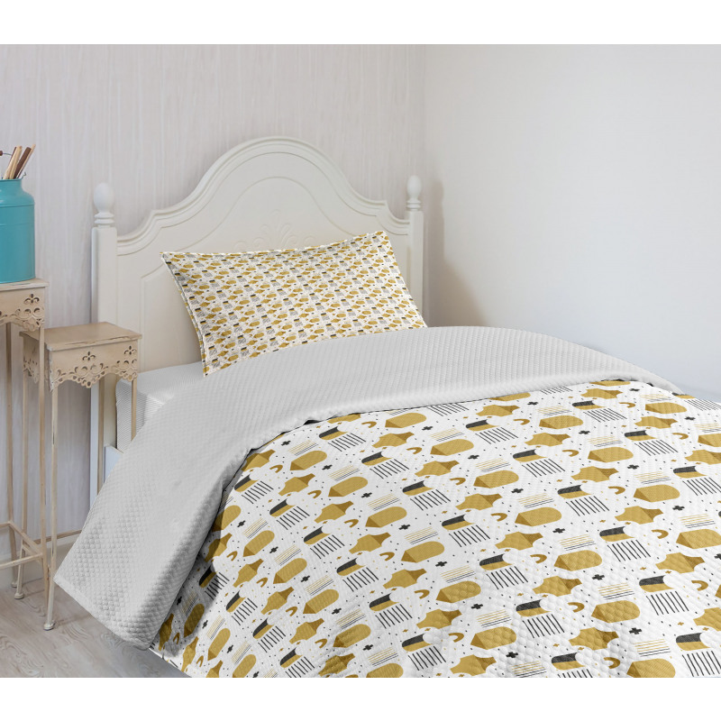 Convex and Concave Shapes Bedspread Set