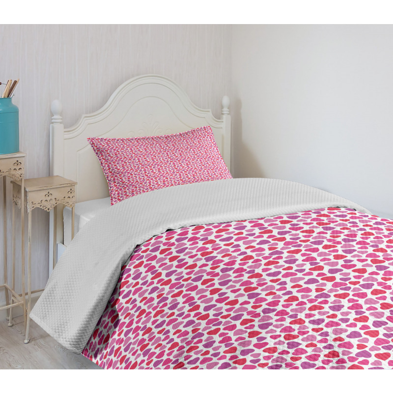 Simple Love Hearts Bedspread Set