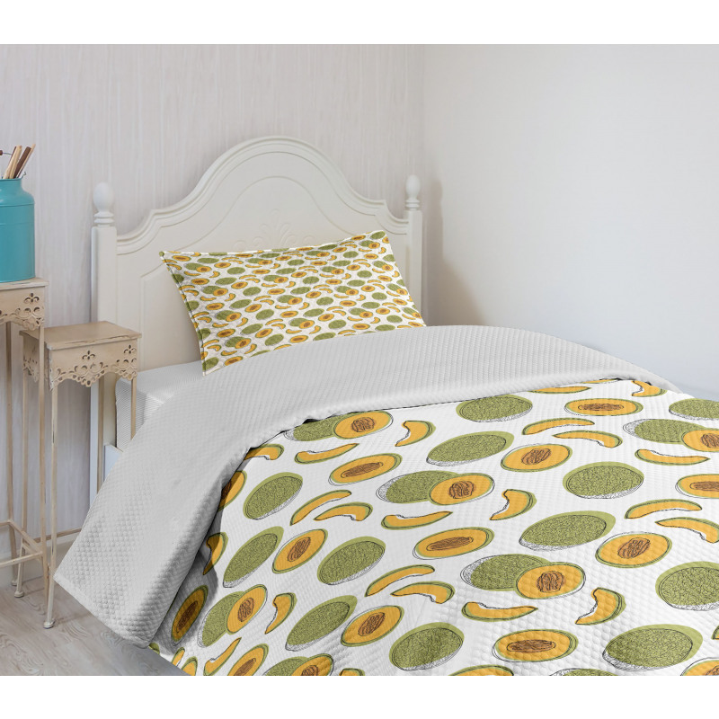 Japanese Melons Bedspread Set