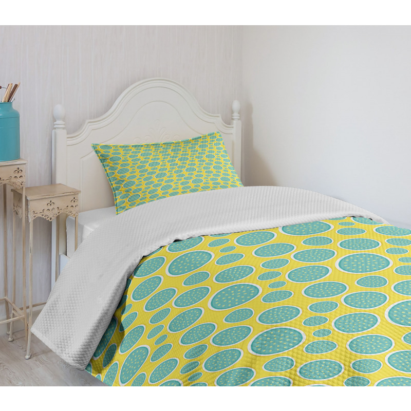 Abstract Halved Watermelons Bedspread Set