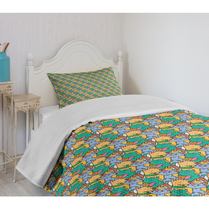 Funny Striped Tails Bedspread Set