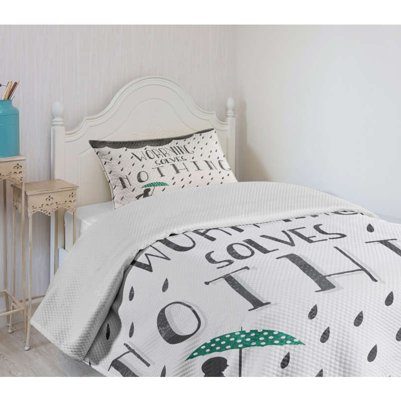 Worrying Solves Nothing Bedspread Set