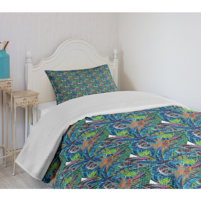 Jungle Flourishing Bedspread Set