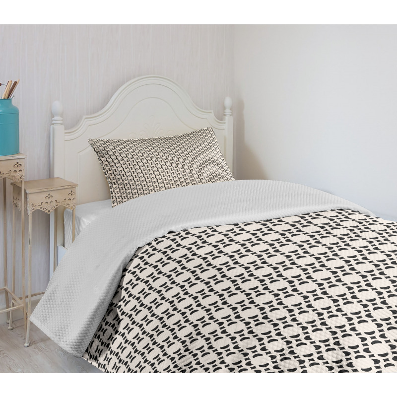 Modern Abstract Minimal Grid Bedspread Set