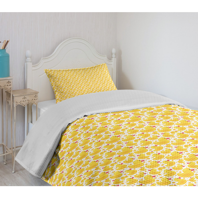 Ducks and Polka Dots Bedspread Set