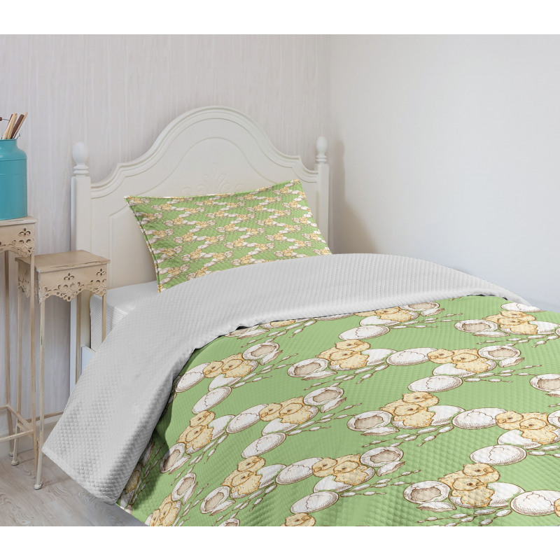 Little Baby Chickens Bedspread Set