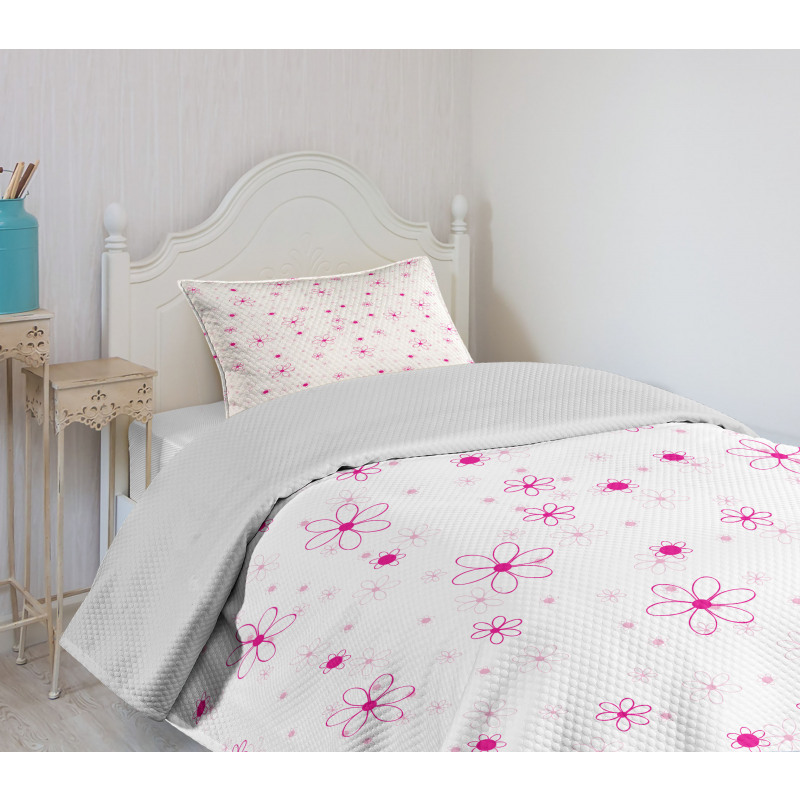 Pattern with Flowers Bedspread Set