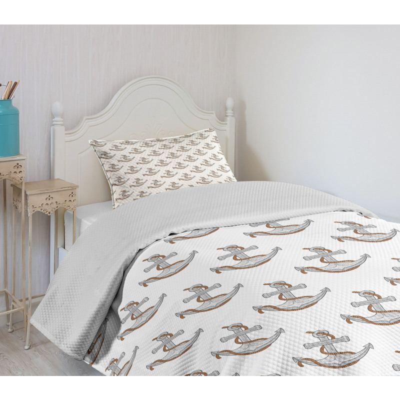 Anchor and Rope Bedspread Set
