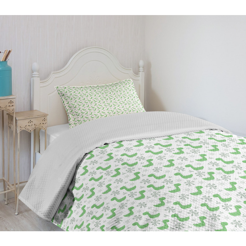 Adorably Dinosaur Cartoon Bedspread Set