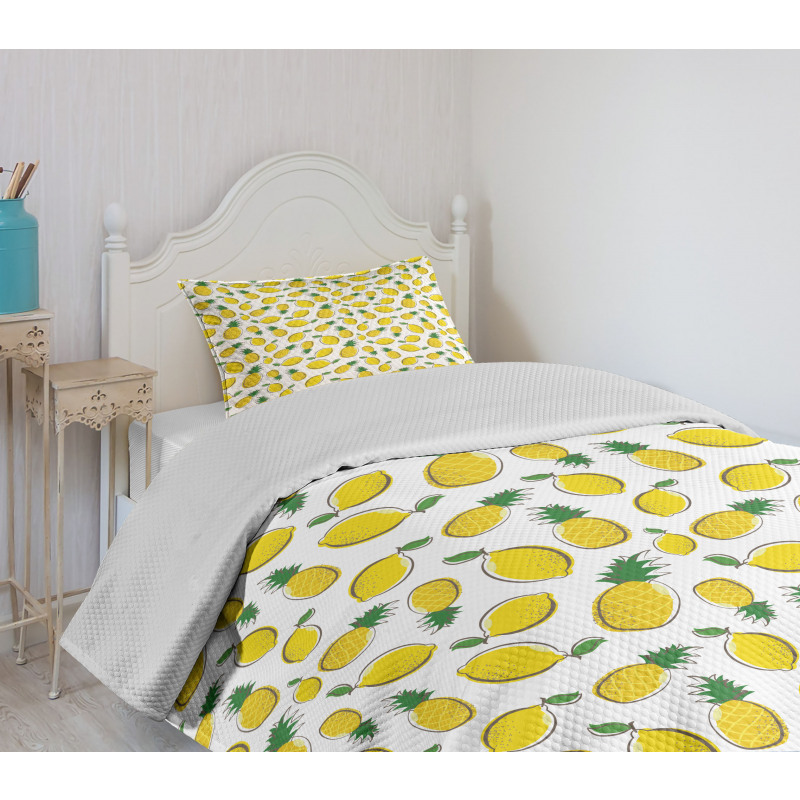 Fresh Fruits Summer Theme Bedspread Set