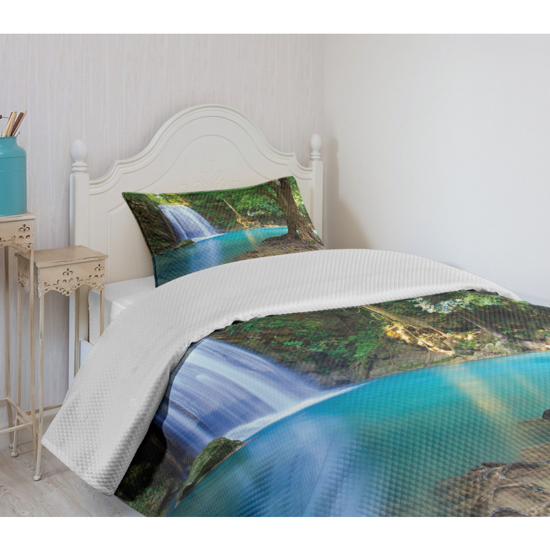 Asia Thailand Jungle Trees Bedspread Set