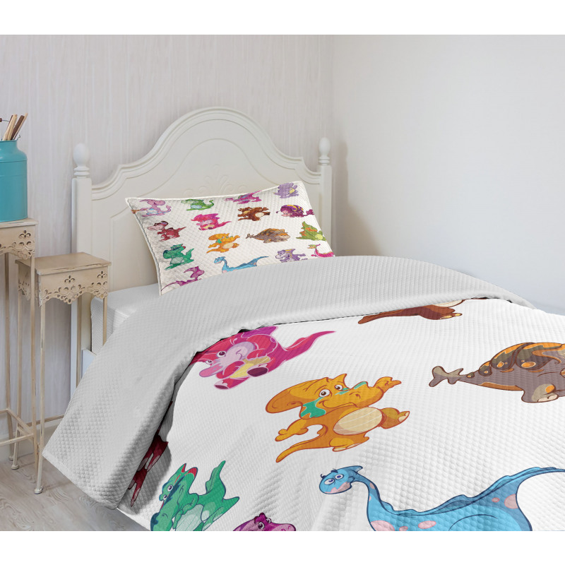 Dinosaurs Extinction Bedspread Set