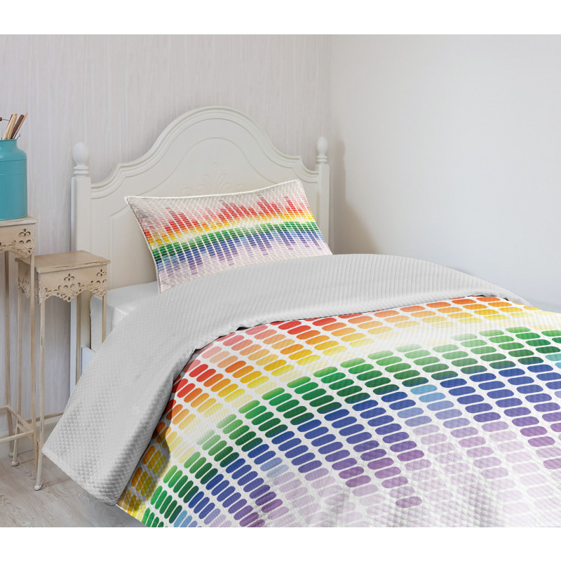 Vibrant Colors Club Disco Bedspread Set