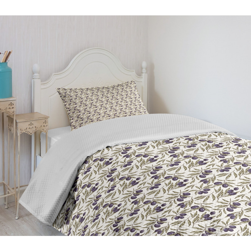 Botanical with Leaves Bedspread Set