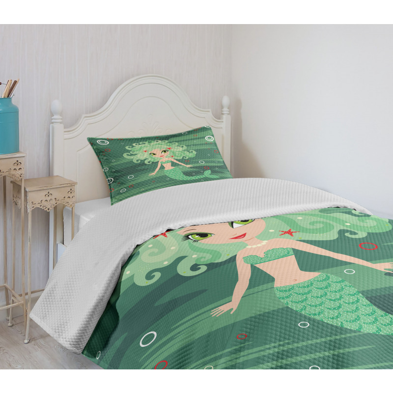 Starfish Sea Cartoon Bedspread Set